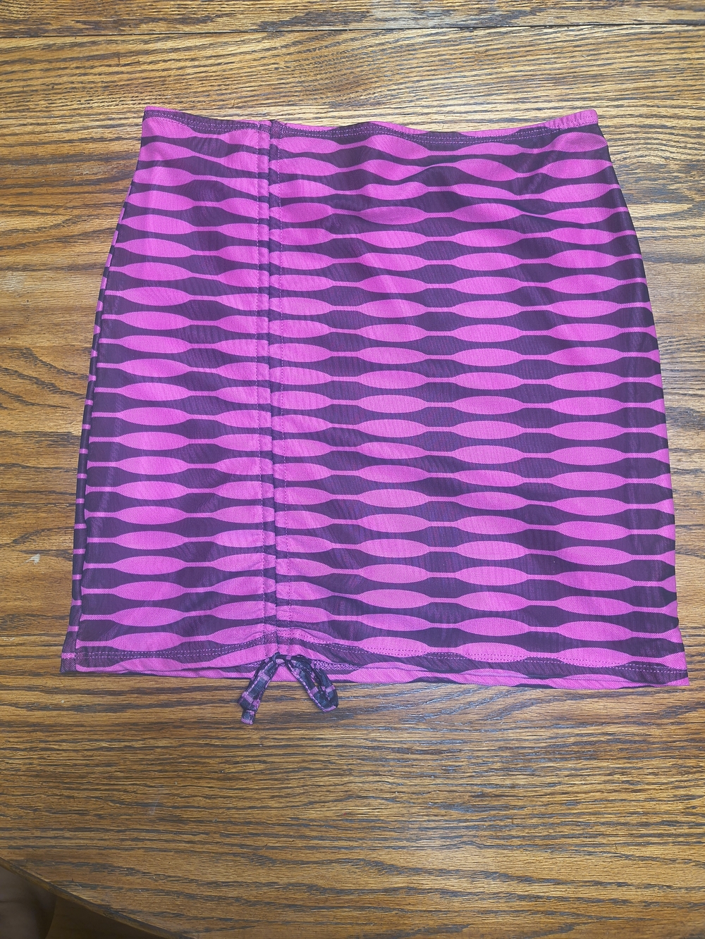 Pink & Black Patterned Mini Skirt
